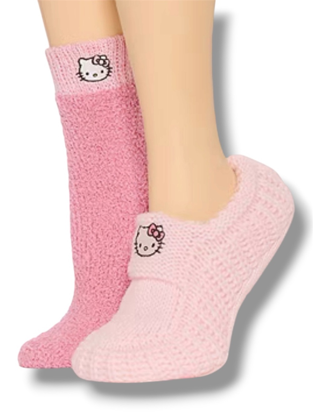 Womens 2-Pack Hello Kitty Socks & Slipper Socks Set - NWT - Picture 4 of 7